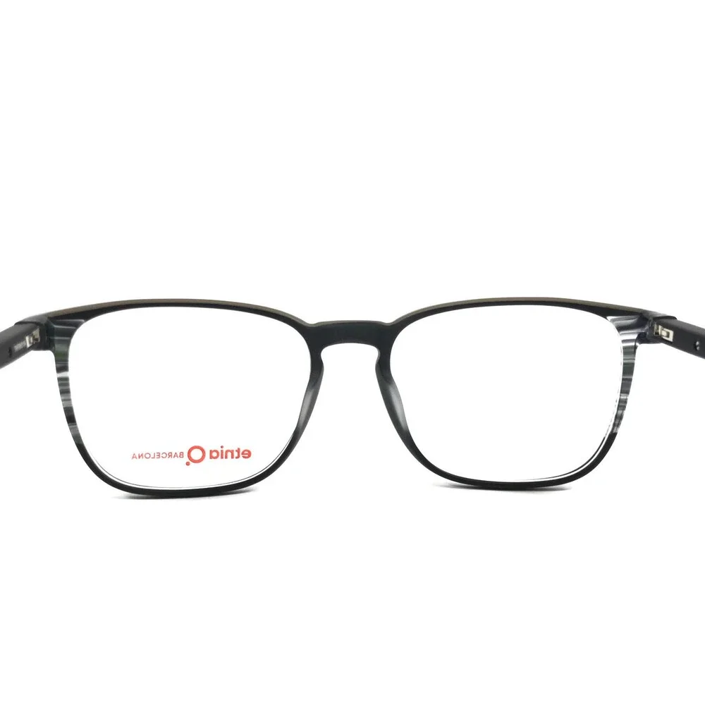 Etnia Barcelona Eyeglasses Frames DANIEL GRBK Gray Green Black Square 55-17-148